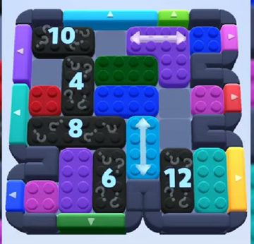 Color Block Jam level 732: screenshot of the board