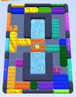 Color Block Jam level 100 / 89 / 488 / 938 / 1494: screenshot of the board