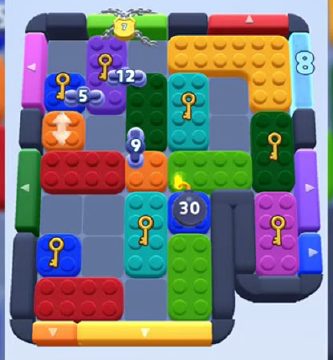 Color Block Jam level 697 / 1631: screenshot of the board