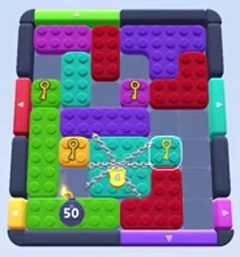 Color Block Jam level 74: screenshot of the board