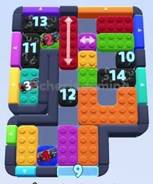 Color Block Jam level 909 / 911 / 1815: screenshot of the board