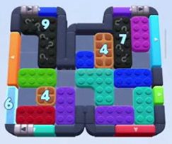 Color Block Jam level 1102 / 1121 / 2005: screenshot of the board