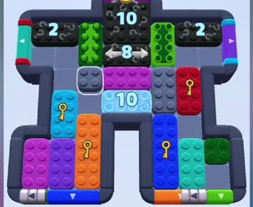 Color Block Jam level 1141 / 1151 / 2020: screenshot of the board
