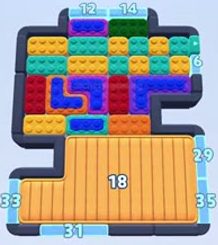 Color Block Jam level 1714 / 1862 / 2721: screenshot of the board