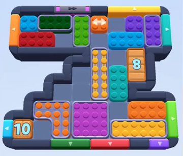 Color Block Jam level 834 / 1731: screenshot of the board