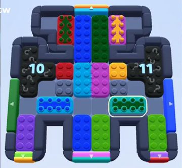 Color Block Jam level 1069 / 1991: screenshot of the board