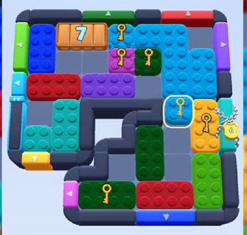 Color Block Jam level 716: screenshot of the board
