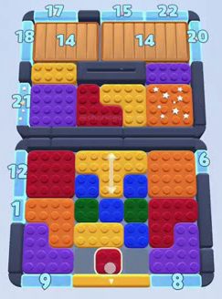 Color Block Jam level: screenshot of the board