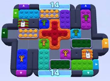 Color Block Jam level 1247 / 1238 / 1241 / 1738: screenshot of the board