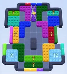 Color Block Jam level 84 / 407 / 872 / 1478: screenshot of the board