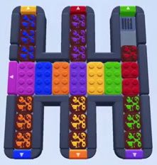 Color Block Jam level 1707 / 1855 / 2714: screenshot of the board