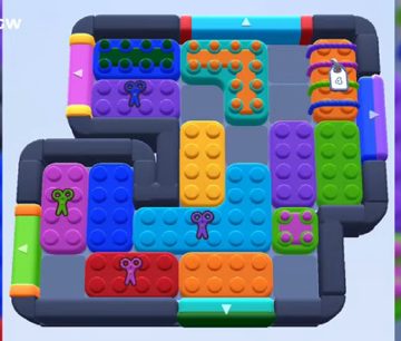 Color Block Jam level 1056 / 1960: screenshot of the board