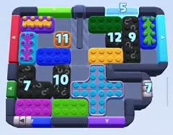 Color Block Jam level 1387 / 1389 / 2297: screenshot of the board