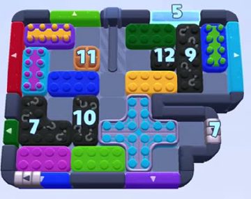 Color Block Jam level: screenshot of the board