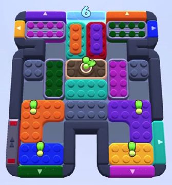 Color Block Jam level: screenshot of the board