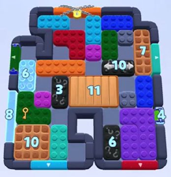 Color Block Jam level 1375 / 1383 / 2283: screenshot of the board