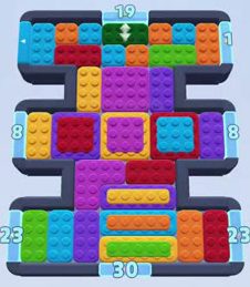 Color Block Jam level: screenshot of the board