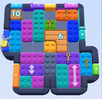 Color Block Jam level 631 / 1553: screenshot of the board
