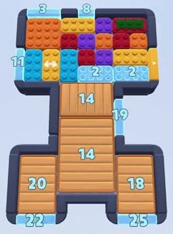 Color Block Jam level: screenshot of the board