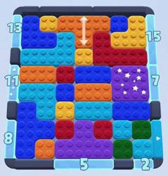 Color Block Jam level 114: screenshot of the board