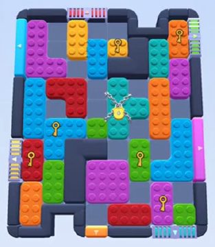 Color Block Jam level 256 / 644 / 1094: screenshot of the board