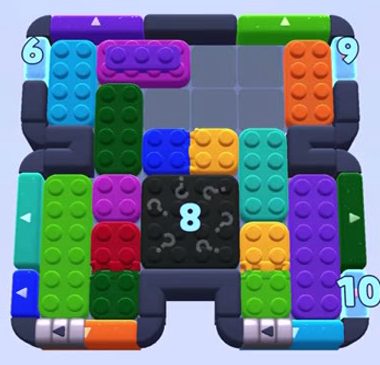 Color Block Jam level: screenshot of the board