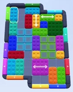 Color Block Jam level 155 / 543 / 993 / 1666: screenshot of the board