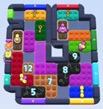 Color Block Jam level: screenshot of the board