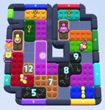 Color Block Jam level 1458 / 2368: screenshot of the board