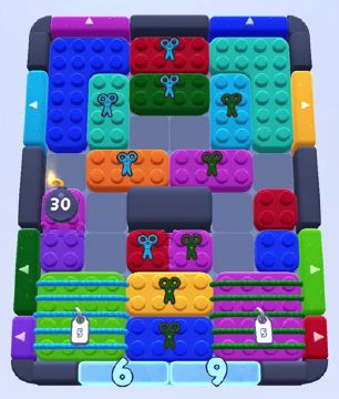 Color Block Jam level 174 / 562 / 1012 / 1685: screenshot of the board