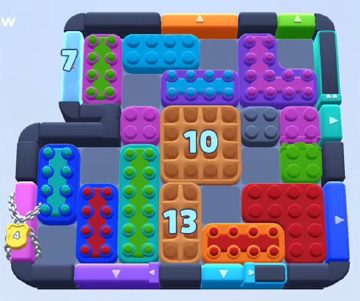 Color Block Jam level 1074 / 1071 / 1979: screenshot of the board