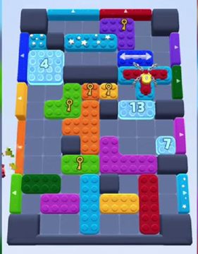 Color Block Jam level 214 / 602 / 1052: screenshot of the board
