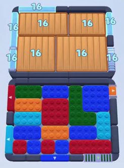 Color Block Jam level: screenshot of the board