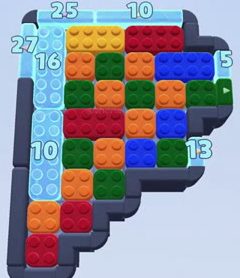 Color Block Jam level 40: screenshot of the board