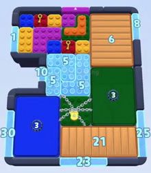 Color Block Jam level 1642 / 1703 / 2635: screenshot of the board
