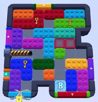 Color Block Jam level 1322 / 1309 / 1312: screenshot of the board