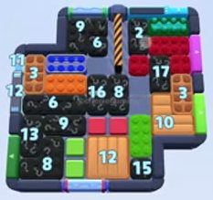 Color Block Jam level: screenshot of the board
