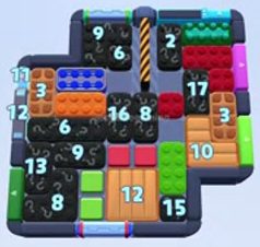 Color Block Jam level 1530 / 2440: screenshot of the board