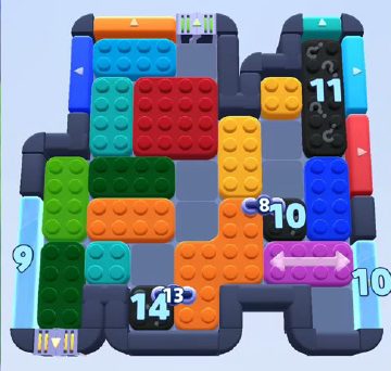 Color Block Jam level 772: screenshot of the board