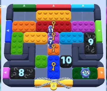 Color Block Jam level 1034 / 1940: screenshot of the board