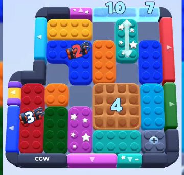 Color Block Jam level 917: screenshot of the board