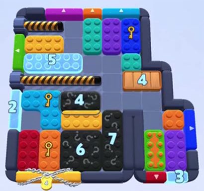 Color Block Jam level: screenshot of the board