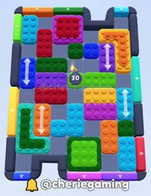 Color Block Jam level: screenshot of the board