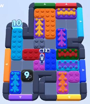 Color Block Jam level 1083 / 1084 / 1998: screenshot of the board