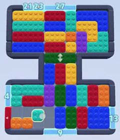 Color Block Jam level: screenshot of the board