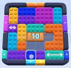 Color Block Jam level 527 / 1204 / 1421: screenshot of the board