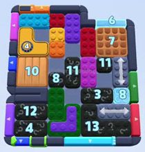 Color Block Jam level: screenshot of the board