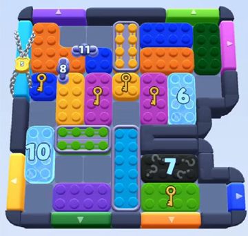 Color Block Jam level 816 / 1714 / 1727: screenshot of the board