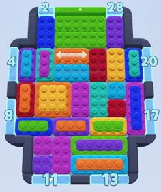 Color Block Jam level: screenshot of the board