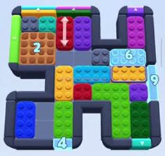 Color Block Jam level 954 / 955 / 1881: screenshot of the board